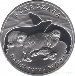 Монета. Польша. 20 злотых 2007 год. Тюлень.