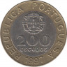 Монета. Португалия. 200 эскудо 1997 год. ав.