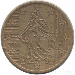 Монета. Франция. 10 центов 2004 год.