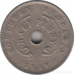 Монета. Южная Родезия. 1/2 пенни 1939 год.