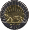 Монета. Уругвай. Набор из четырёх монет 1 , 2 песо 2011 года и 5 , 10 песо 2012 года. 5 песо ав.