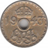 Монета. Новая Гвинея. 6 пенсов 1943 год. рев.