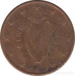 Монета. Ирландия. 5 центов 2008 год.