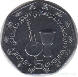 Монета. Мавритания. 5 угий 2018 год.