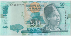 Банкнота. Малави. 50 квачей 2018 год.