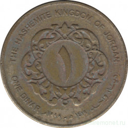 Монета. Иордания. 1 динар 1998 год.