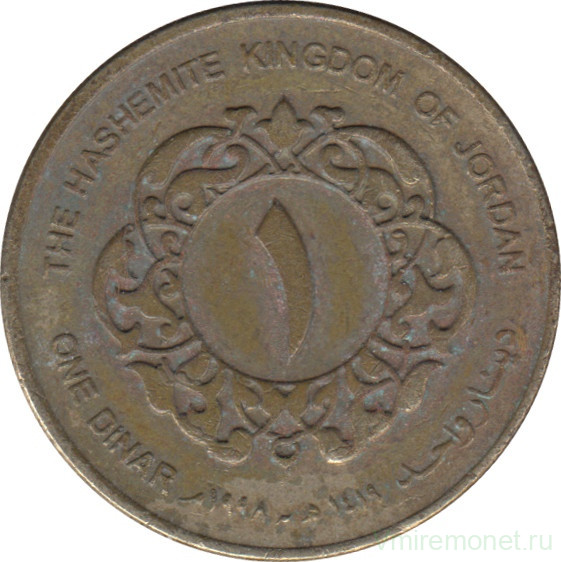 Монета. Иордания. 1 динар 1998 год.