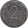 Монета. Франция. 2 франка 1982 год. ав.