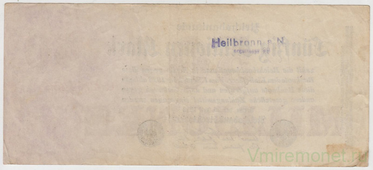 Банкнота. Германия. Веймарская республика. 50 миллионов марок 1923 год. Цифры красные. С надпечаткой.