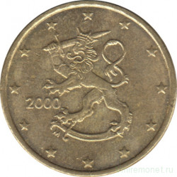Монета. Финляндия. 10 центов 2000 год.