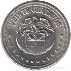 Монета. Колумбия. 20 сентаво 1964 год.