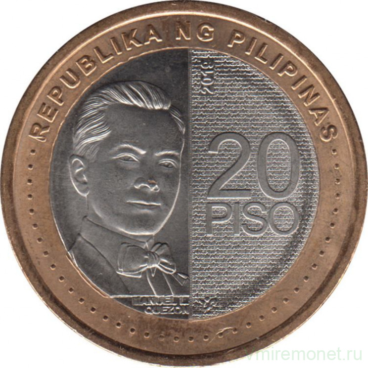 Монета. Филиппины. 20 песо 2019 год.