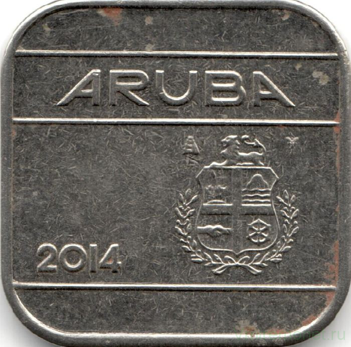 Монета. Аруба. 50 центов 2014 год.