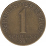 Монета. Австрия. 1 шиллинг 1961 год. ав.