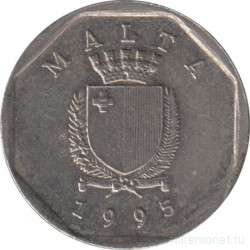 Монета. Мальта. 5 центов 1995 год.
