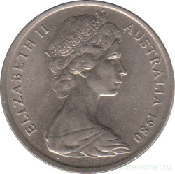 Монета. Австралия. 5 центов 1980 год.