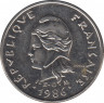 Монета. Новая Каледония. 10 франков 1986 год. ав.