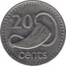 Монета. Фиджи. 20 центов 1994 год. рев.