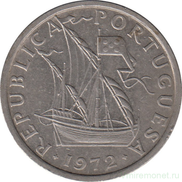 Монета. Португалия. 10 эскудо 1972 год.