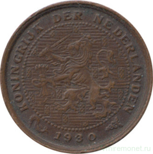 Монета. Нидерланды. 1/2 цента 1930 год.