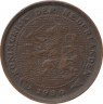 Монета. Нидерланды. 1/2 цента 1930 год. ав.