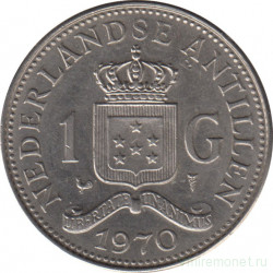 Монета. Нидерландские Антильские острова. 1 гульден 1970 год.