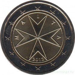 Монета. Мальта. 2 евро 2012 год.