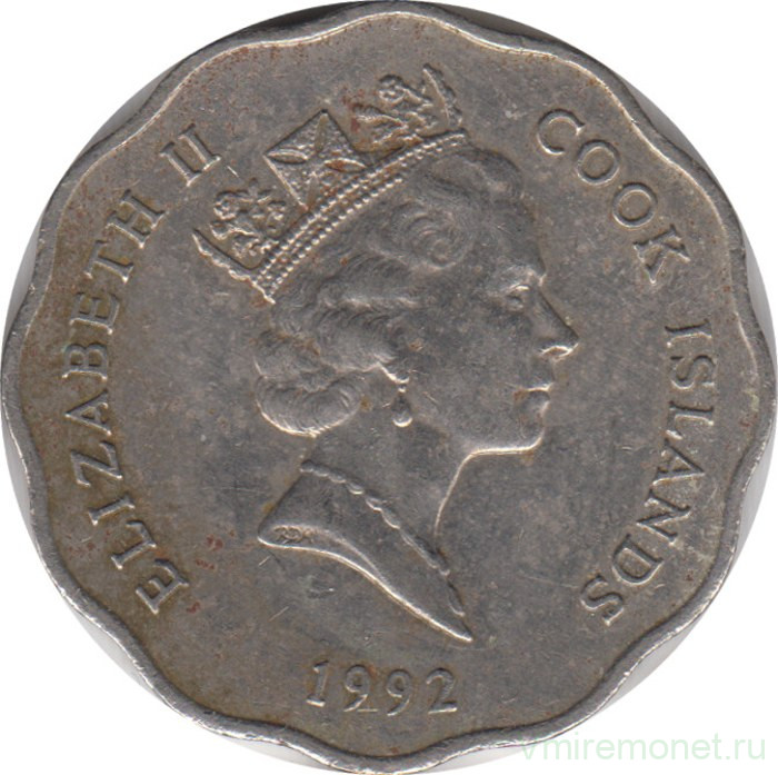 Монета. Острова Кука. 1 доллар 1992 год.