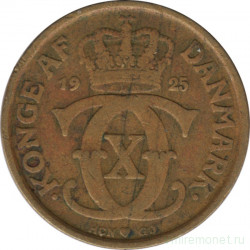 Монета. Дания. 1 крона 1925 год.