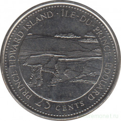 Монета. Канада. 25 центов 1992 год. 125 лет Конфедерации Канада. Остров принца Эдуарда.