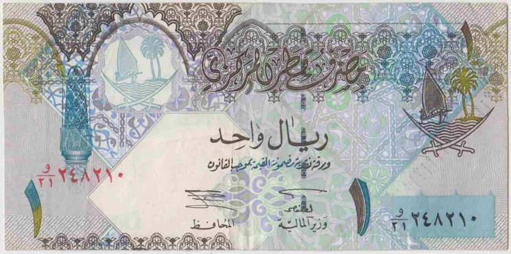 Банкнота. Катар. 1 риал 2003 год. Тип 20.