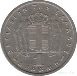 Монета. Греция. 1 драхма 1954 год.