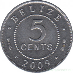 Монета. Белиз. 5 центов 2009 год.