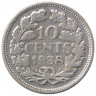 Монета. Нидерланды. 10 центов 1938 год.