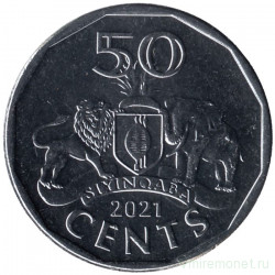 Монета. Эсватини (Свазиленд). 50 центов 2021 год.