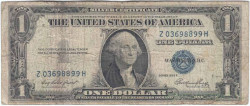 Банкнота. США. 1 доллар 1935 год. Синяя печать. Z. Тип 416D2e.