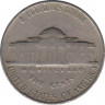 Монета. США. 5 центов 1952 год.  Монетный двор D. рев.