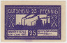 Бона. Нотгельд. Германия. Город Нахтерштедт. 25 пфеннигов 1921 год. Вариант 922.1.3. ав.