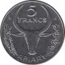 Монета. Мадагаскар. 5 франков 1984 год. рев.