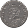 Монета. Новая Каледония. 20 франков 1967 год. ав.