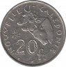 Монета. Новая Каледония. 20 франков 1967 год. рев.
