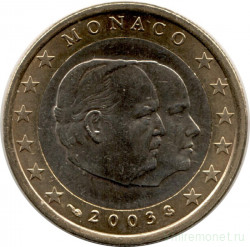 Монета. Монако. 1 евро 2003 год.