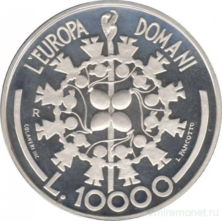 Монета. Сан-Марино. 10000 лир 1999 год. Европейский союз.