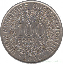Монета. Западноафриканский экономический и валютный союз (ВСЕАО). 100 франков 2006 год.