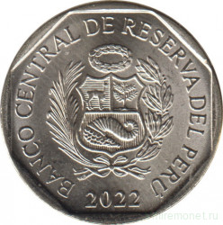 Монета. Перу. 50 сентимо 2022 год.
