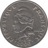 Монета. Новая Каледония. 20 франков 2000 год. ав.