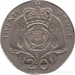 Монета. Великобритания. 20 пенсов 2006 год.