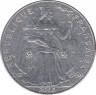 Монета. Французская Полинезия. 5 франков 2005 год. ав.