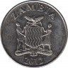 Монета. Замбия. 1 квача 2012 год. ав.
