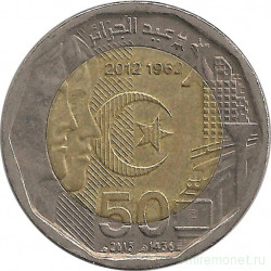 Монета. Алжир. 200 динаров 2015 год. 50 лет независимости.